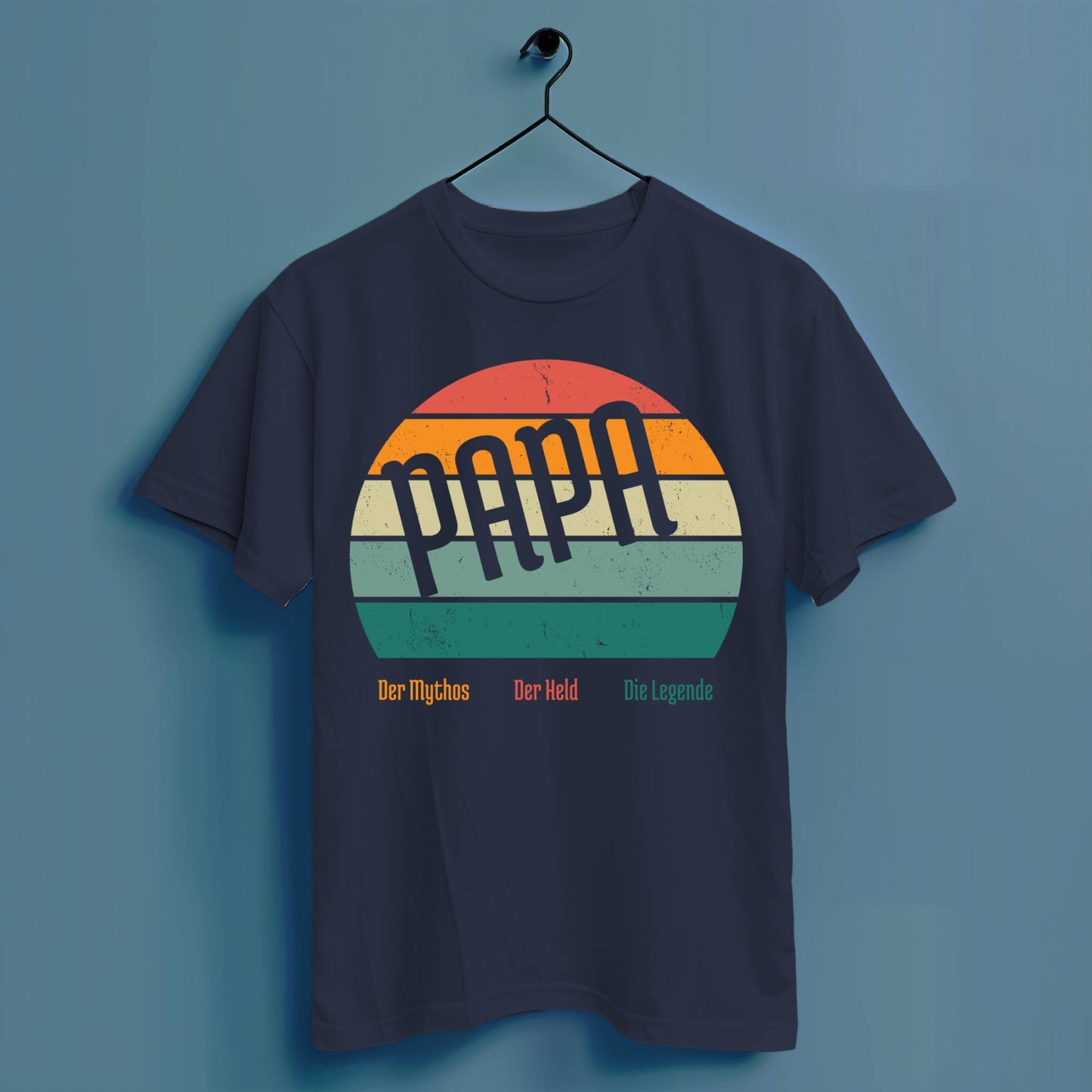 Papa der Mythos, der Held, die Legende Retro - Hochwertiges T-Shirt 100% Baumwolle