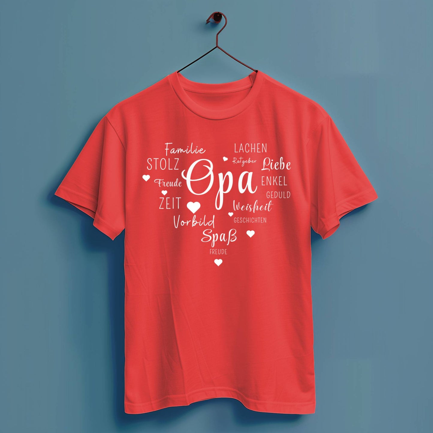 Opa Herz - Hochwertiges T-Shirt 100% Baumwolle