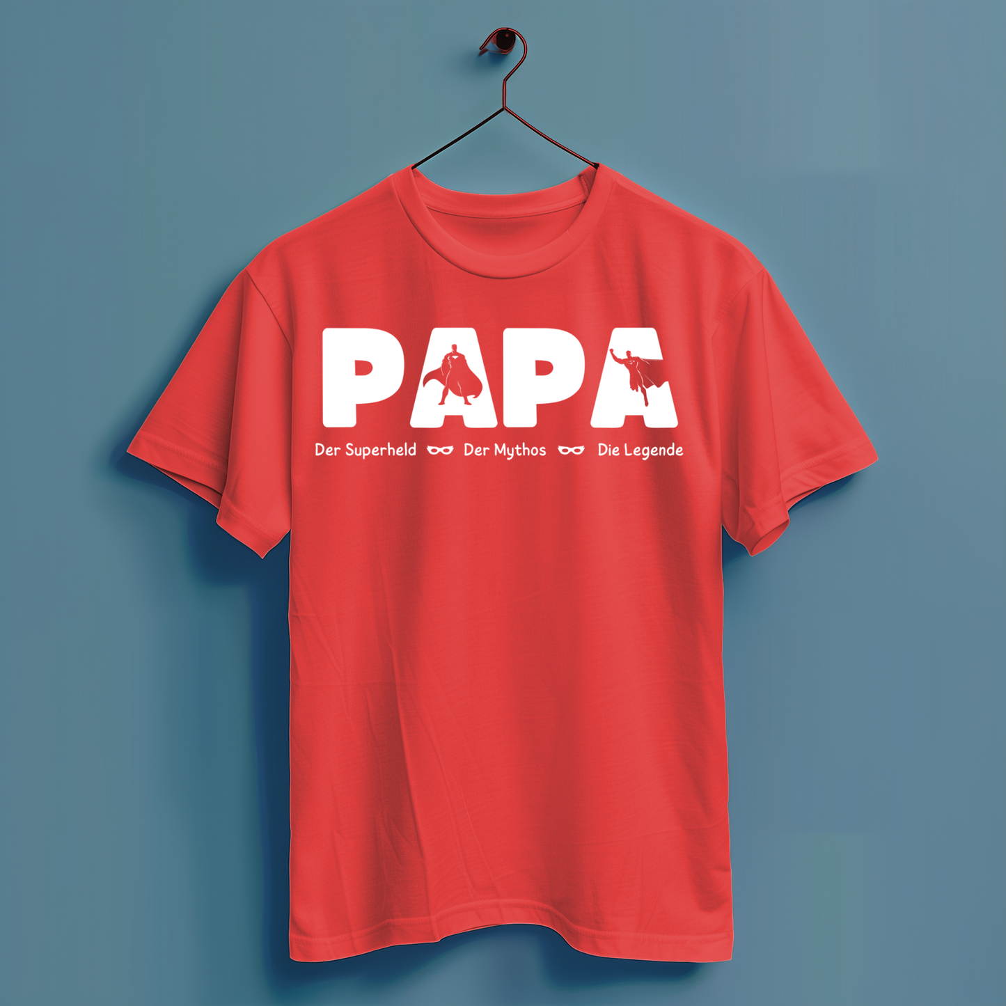 Papa der Superheld der Mythos die Legende - Hochwertiges T-Shirt 100% Baumwolle