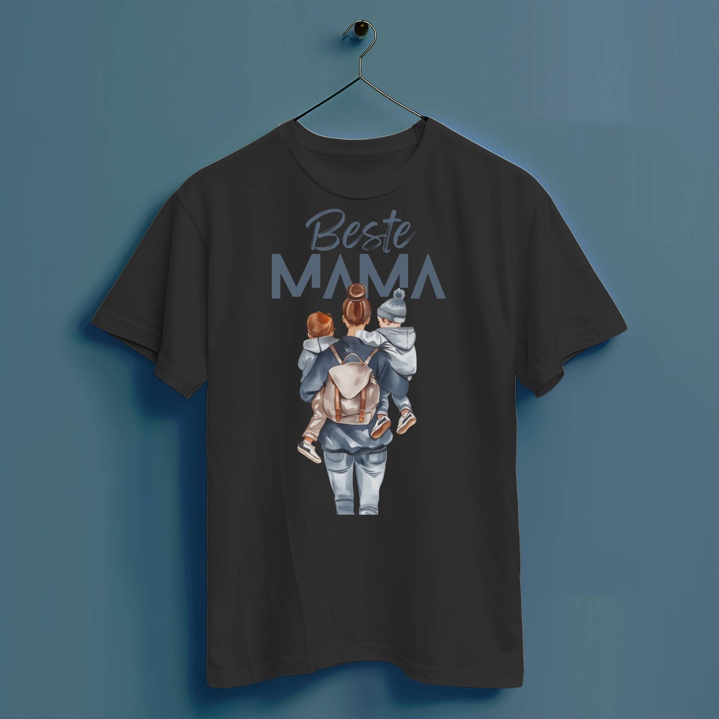 Beste Mama - Hochwertiges T-Shirt 100% Baumwolle