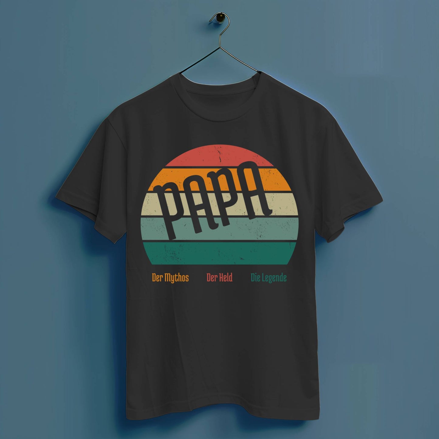 Papa der Mythos, der Held, die Legende Retro - Hochwertiges T-Shirt 100% Baumwolle