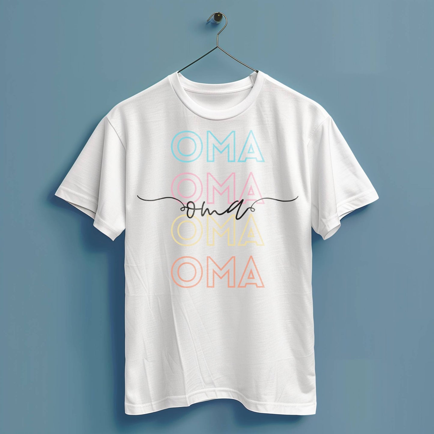 Oma bunt - Hochwertiges T-Shirt 100% Baumwolle