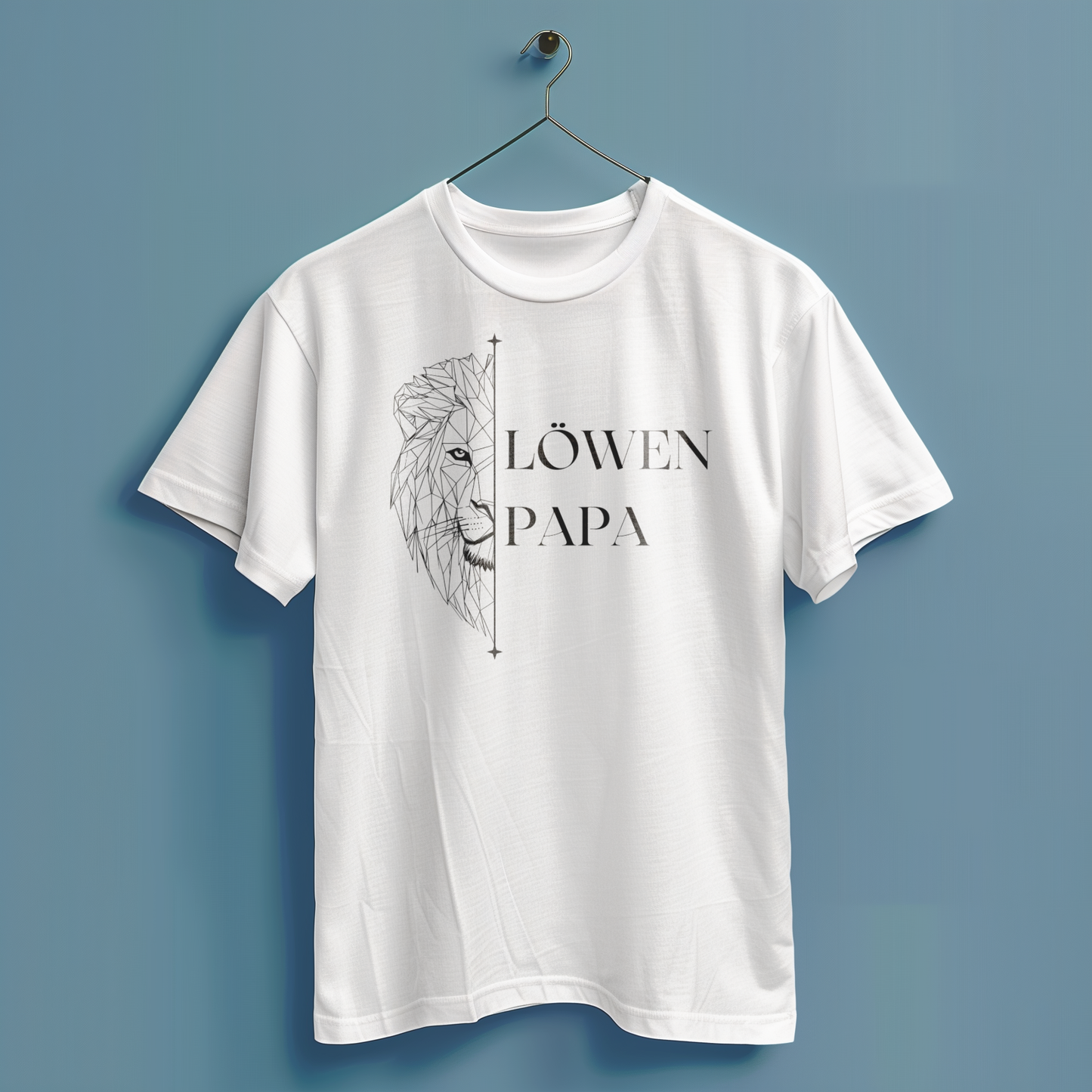 Löwen Papa - Hochwertiges T-Shirt 100% Baumwolle