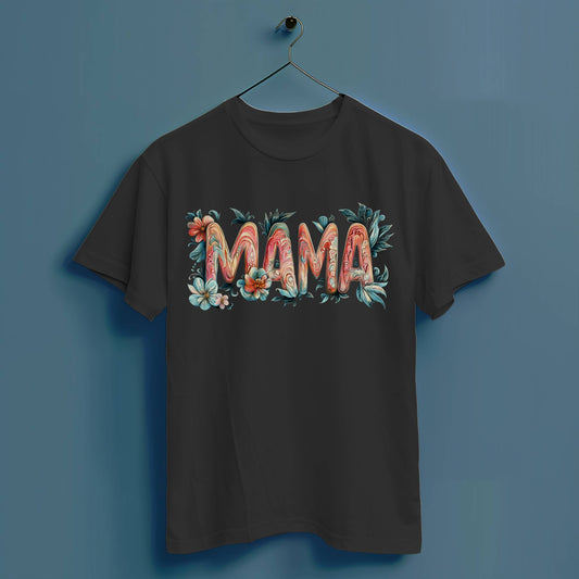 Mama Blumen - Hochwertiges T-Shirt 100% Baumwolle