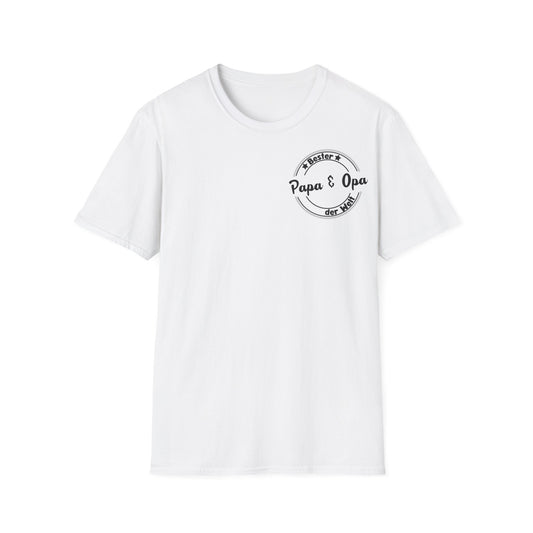 Bester Papa und Opa der Welt - Hochwertiges T-Shirt 100% Baumwolle