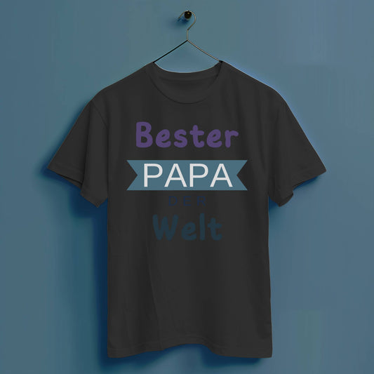 Bester Papa der Welt - Hochwertiges T-Shirt 100% Baumwolle