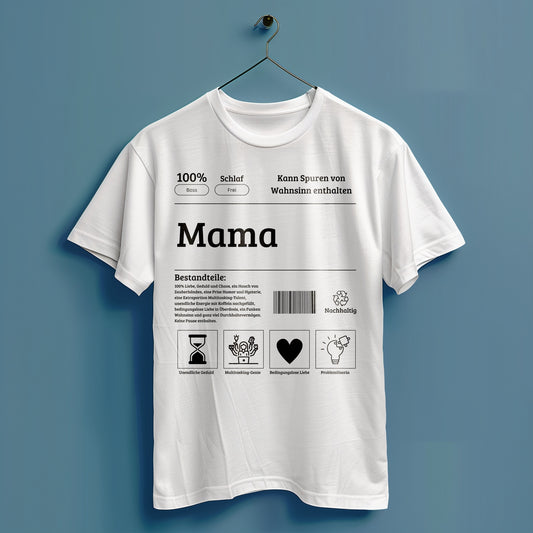 Mama Bestandteile - Hochwertiges T-Shirt 100% Baumwolle