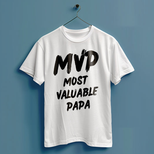 MVP: Most Valuable Papa - Hochwertiges T-Shirt 100% Baumwolle