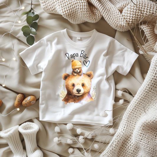 Papa Bär - Baby T-Shirt 100% Bio-Baumwolle