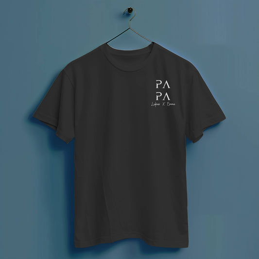 Papa Personalisierte Kinder Namen - Hochwertiges T-Shirt 100% Baumwolle