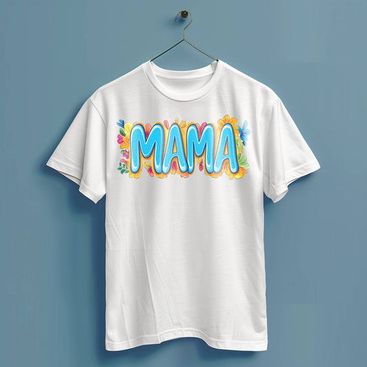 Mama Blumen - Hochwertiges T-Shirt 100% Baumwolle