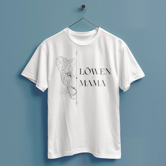 Löwen Mama - Hochwertiges T-Shirt 100% Baumwolle