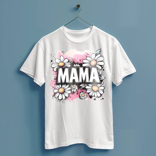 Mama Blumen - Hochwertiges T-Shirt 100% Baumwolle