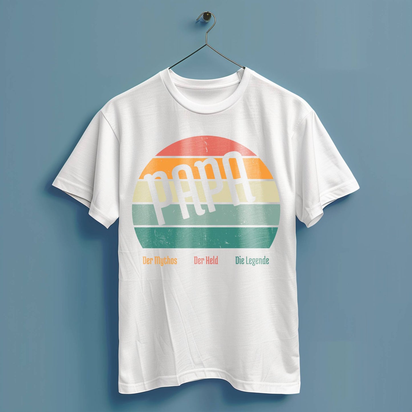 Papa der Mythos, der Held, die Legende Retro - Hochwertiges T-Shirt 100% Baumwolle